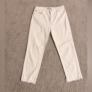 Kancan Women's White Cropped Jeans Size 30